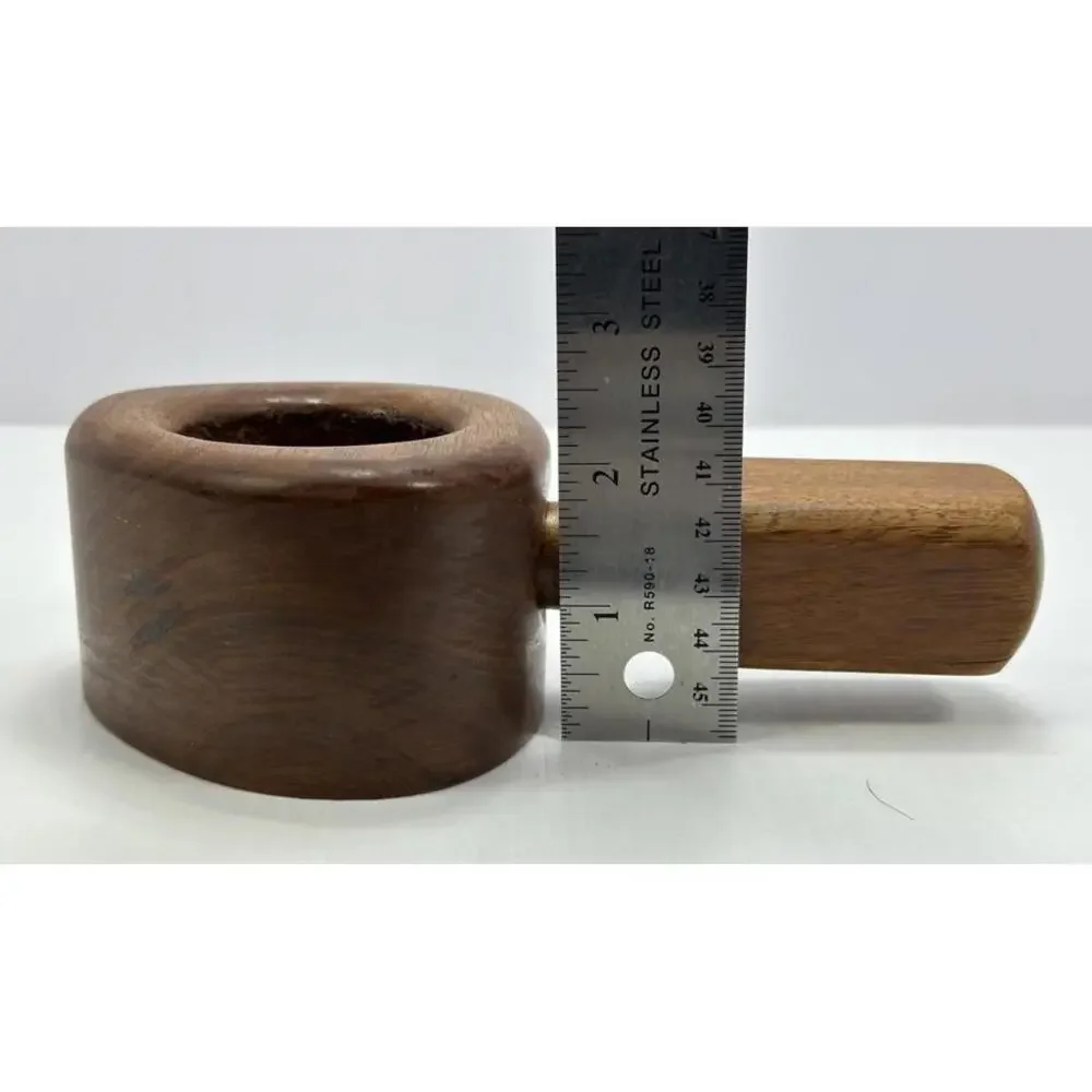 Vintage Teak Wood Nut Cracker‎ Screw Type Danish Mid Century Modern Barware